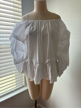 Joh Apparel Women's White Layered Off The Shoulder Blouse